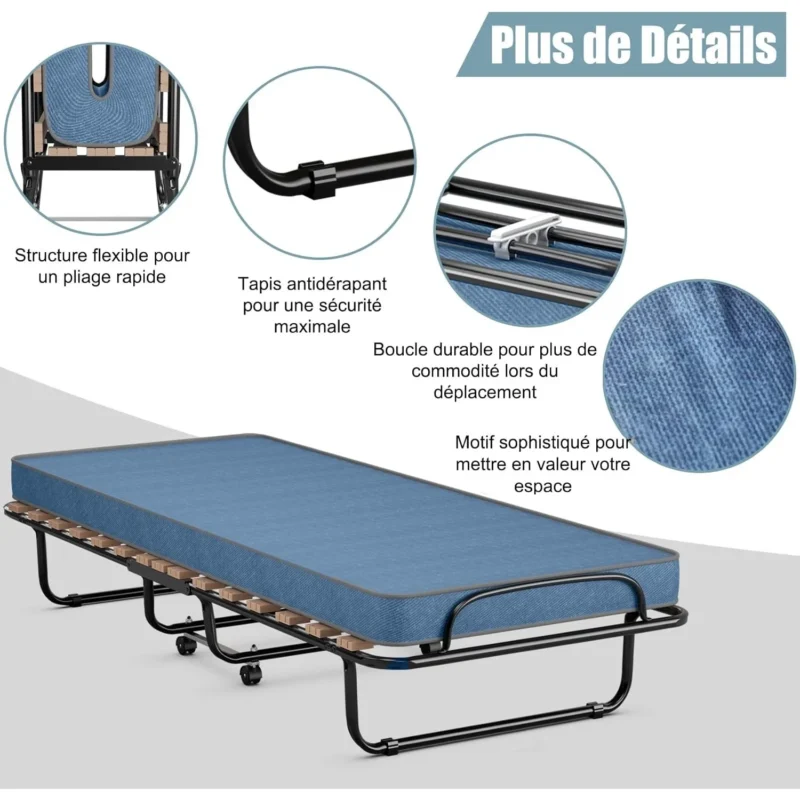 Lit Pliant Maroc – Lit 1 Personne Compact et Confort Italien – Image 2