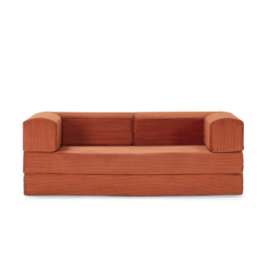 Canapé lit copper brown élégant et convertible pour salon chaleureux